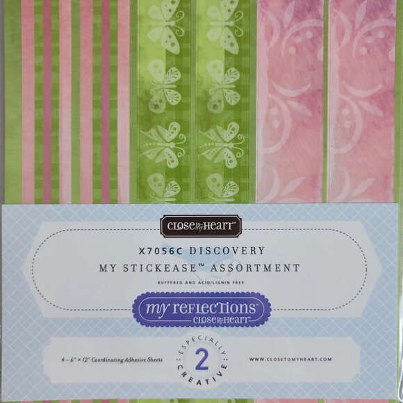 Close to My Heart Reflections Stickease X7056C Discovery Spring Pink Green NEW - Picture 3 of 7